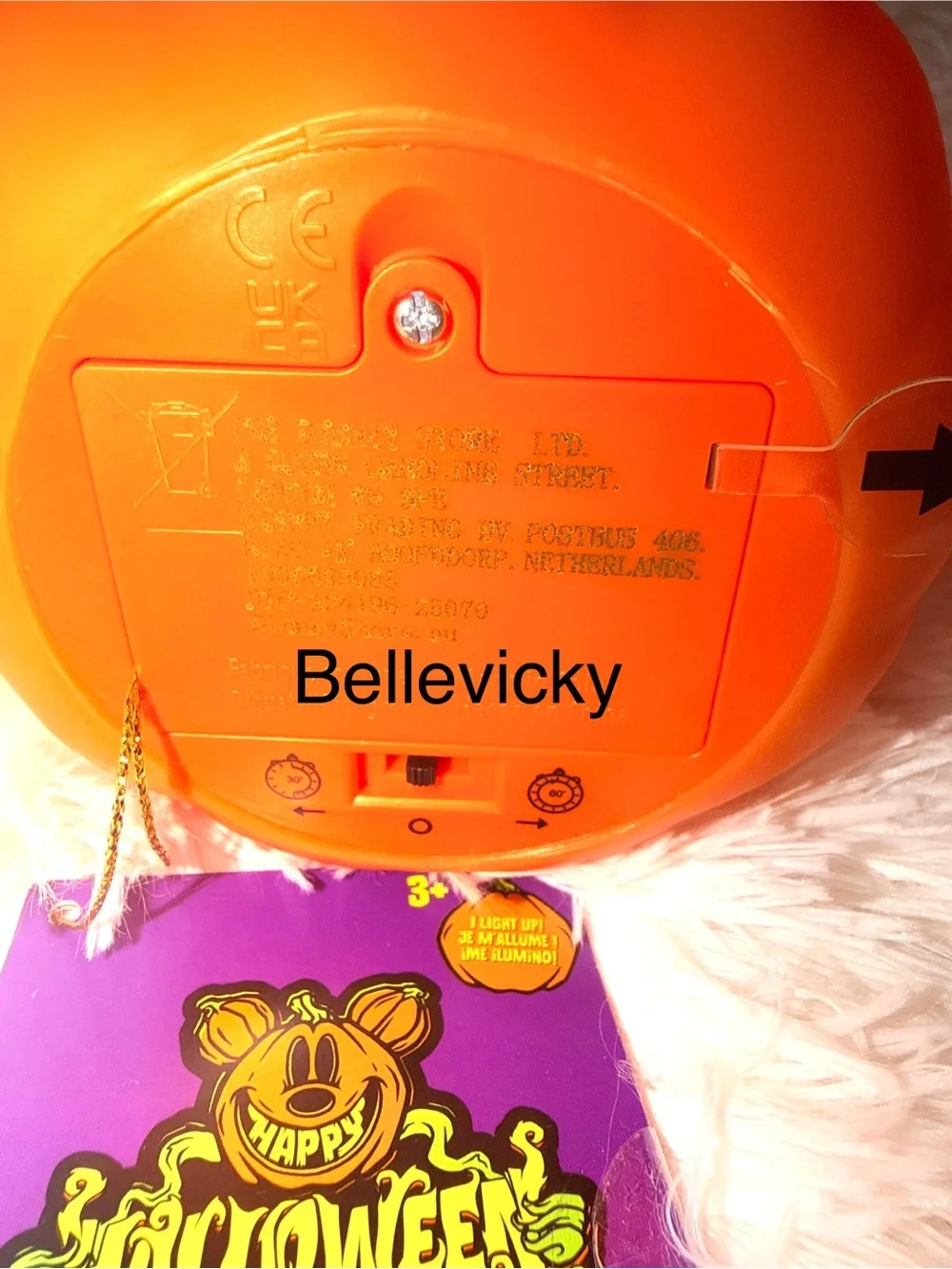 Disney Minnie Mouse Halloween Pumpkin Table Light with Purple Bow - 🎃